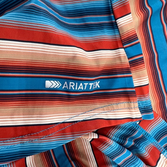 Ariattek Women's M Striped Mock Neck Long Sleeve Athletic Performance Hooded Top - Picture 5 of 10